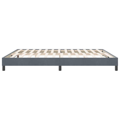 Boxspringbett ohne Matratze Dunkelgrau 180x220 cm Samt