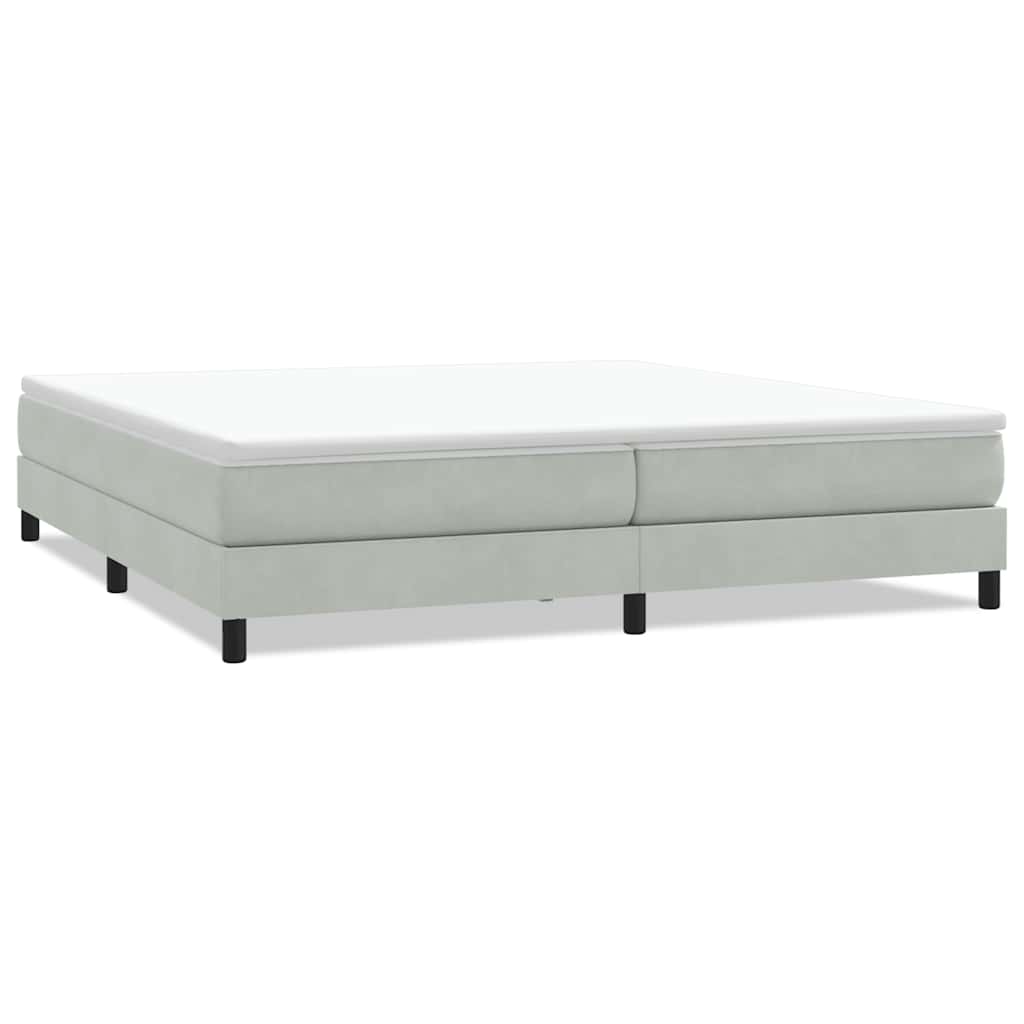 Boxspringbett ohne Matratze Hellgrau 200x220 cm Samt