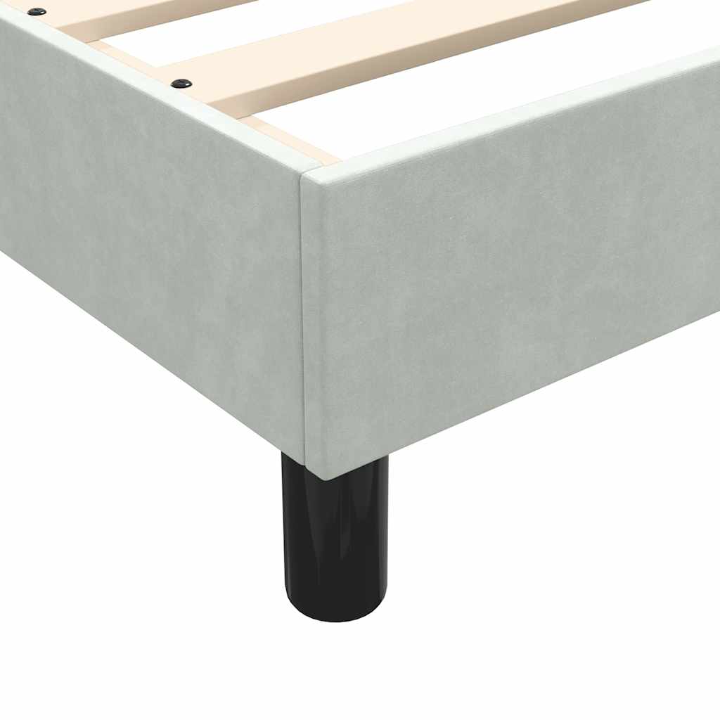 Boxspringbett ohne Matratze Hellgrau 200x220 cm Samt