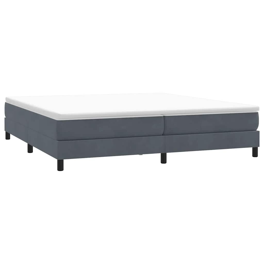 Boxspringbett ohne Matratze Dunkelgrau 200x220 cm Samt