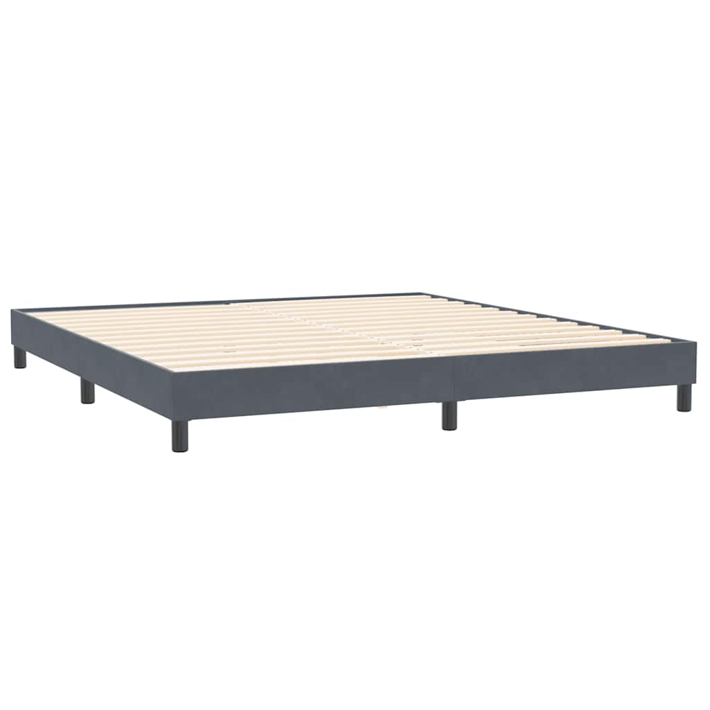 Boxspringbett ohne Matratze Dunkelgrau 200x220 cm Samt