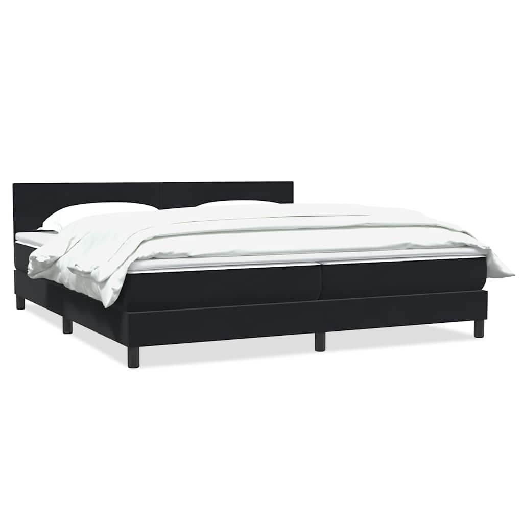 Boxspringbett mit Matratze Schwarz 200x210 cm Samt