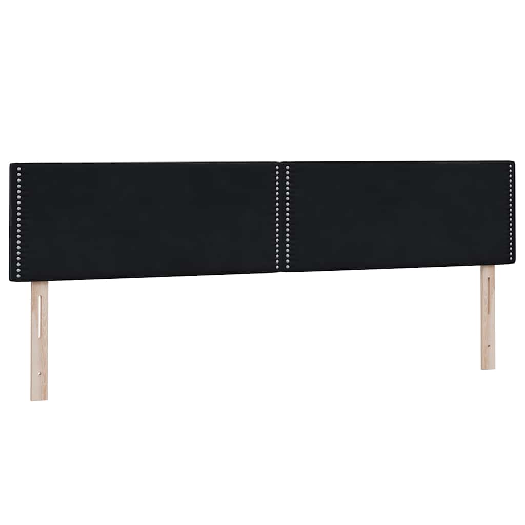 Boxspringbett mit Matratze Schwarz 200x210 cm Samt