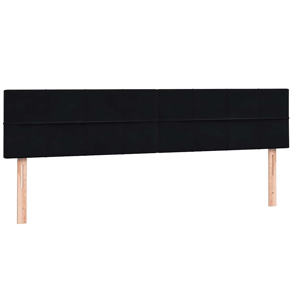 Boxspringbett mit Matratze Schwarz 200x210 cm Samt