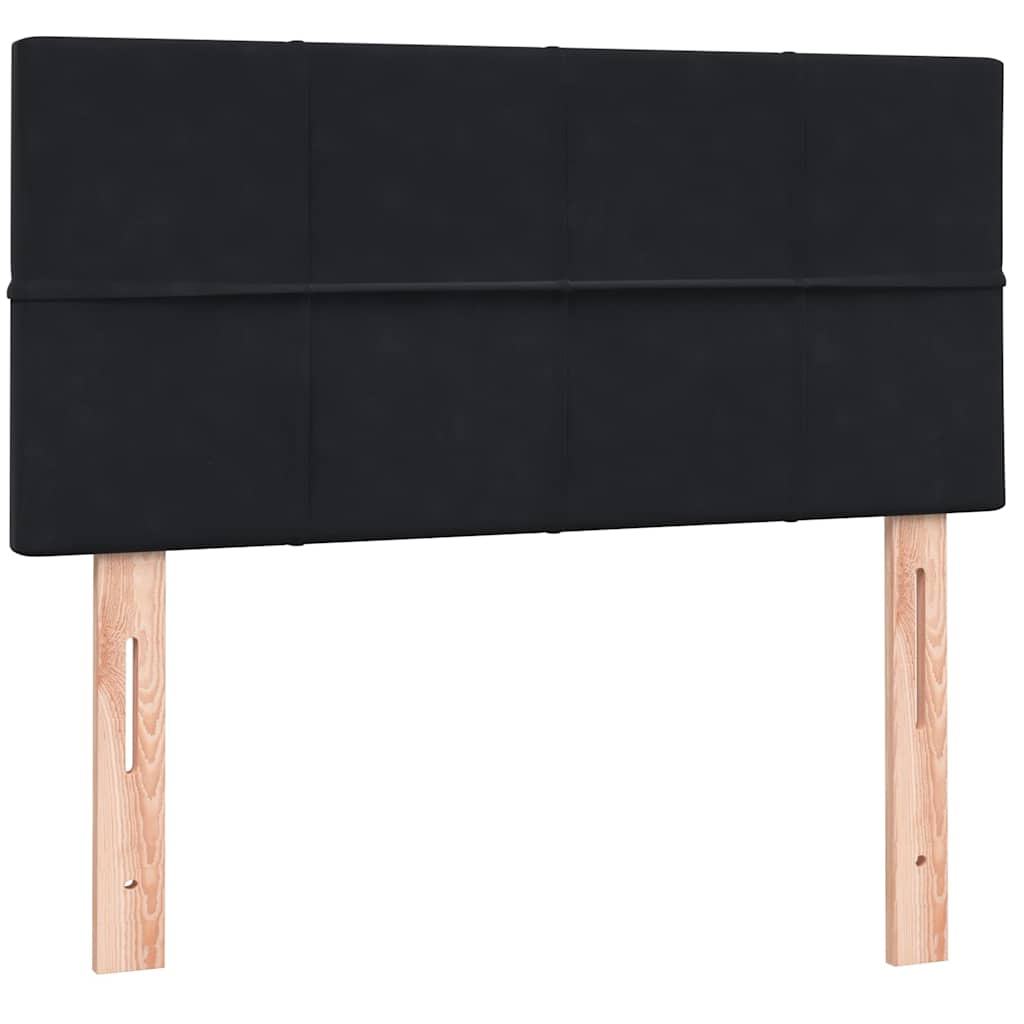 Boxspringbett mit Matratze Schwarz 80x220 cm Samt