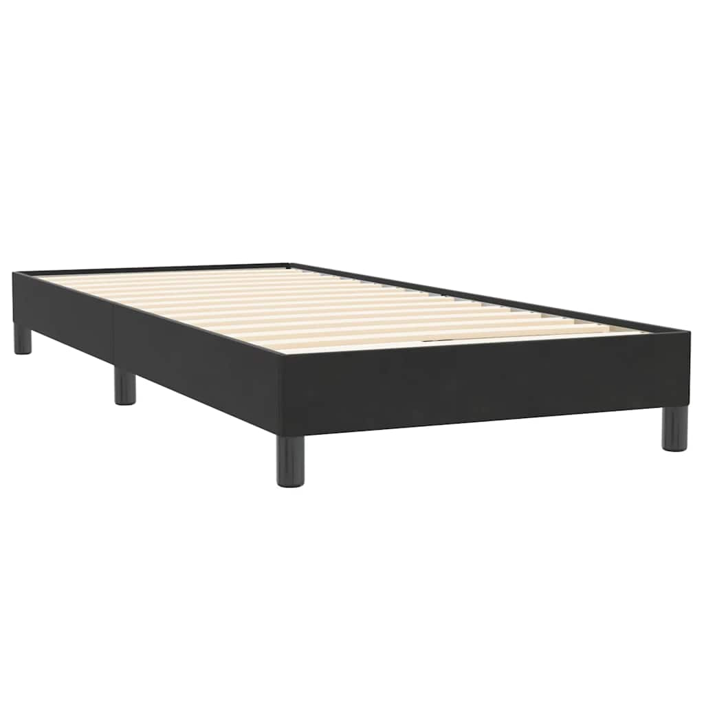 Boxspringbett mit Matratze Schwarz 80x220 cm Samt