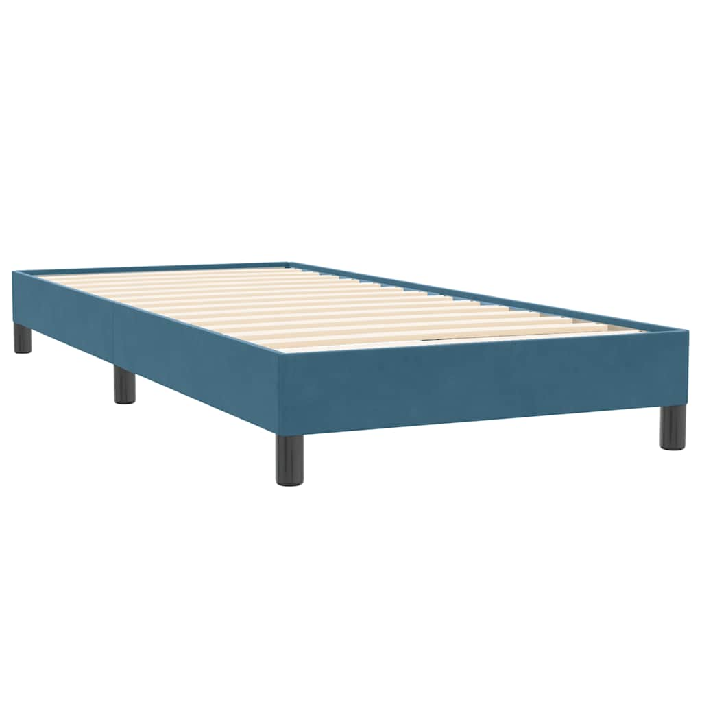 Boxspringbett mit Matratze Dunkelblau 80x220 cm Samt