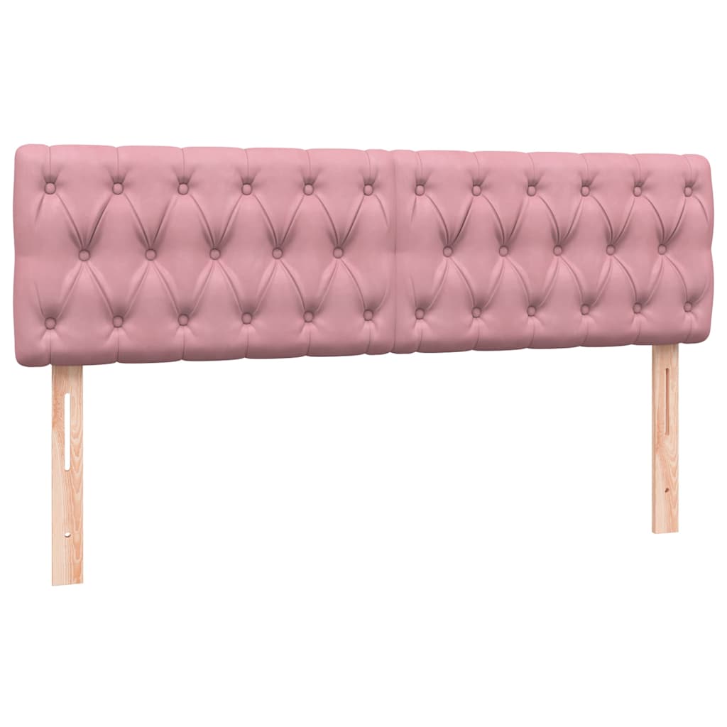 Boxspringbett mit Matratze Rosa 140x210 cm Samt