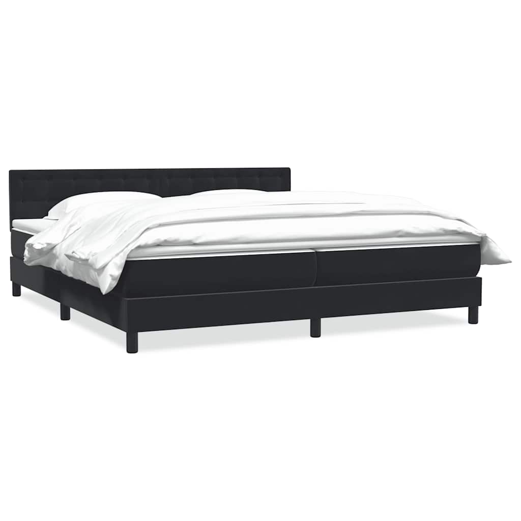 Boxspringbett mit Matratze Schwarz 200x210 cm Samt