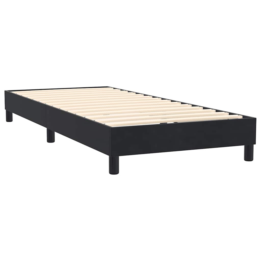 Boxspringbett mit Matratze Schwarz 90x210 cm Samt