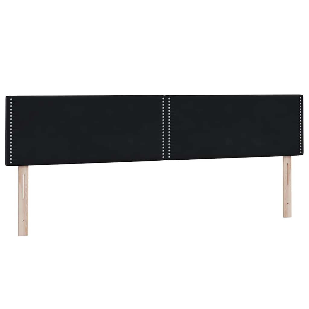 Boxspringbett mit Matratze Schwarz 200x210 cm Samt