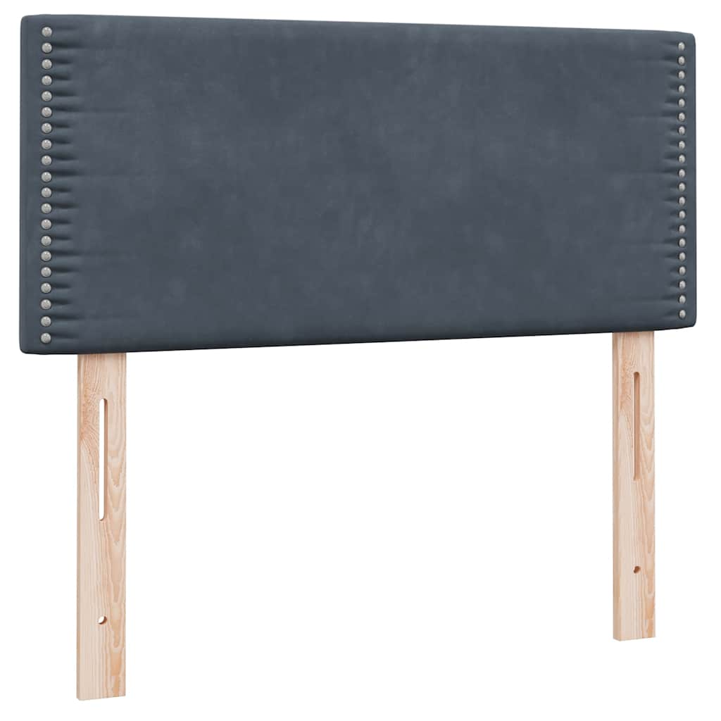Boxspringbett mit Matratze Dunkelgrau 100x220 cm Samt