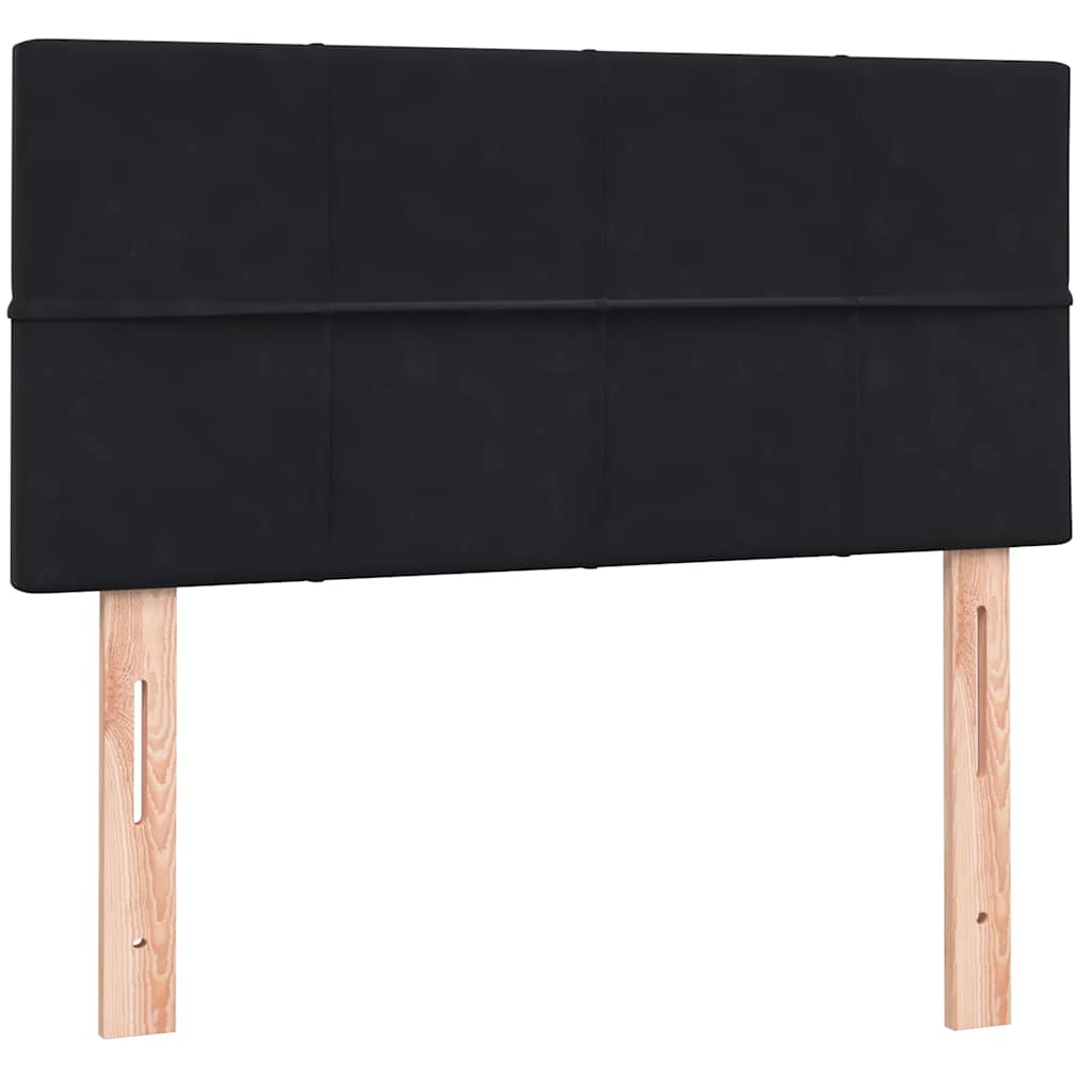 Boxspringbett mit Matratze Schwarz 80x210 cm Samt