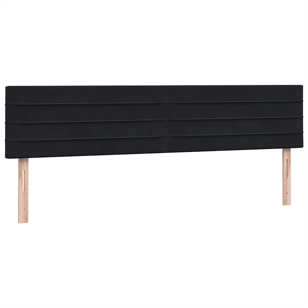 Boxspringbett mit Matratze Schwarz 200x210 cm Samt