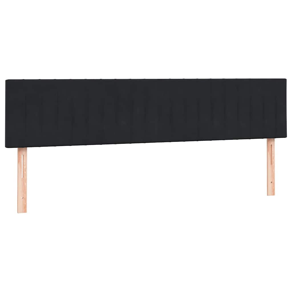 Boxspringbett mit Matratze Schwarz 200x210 cm Samt