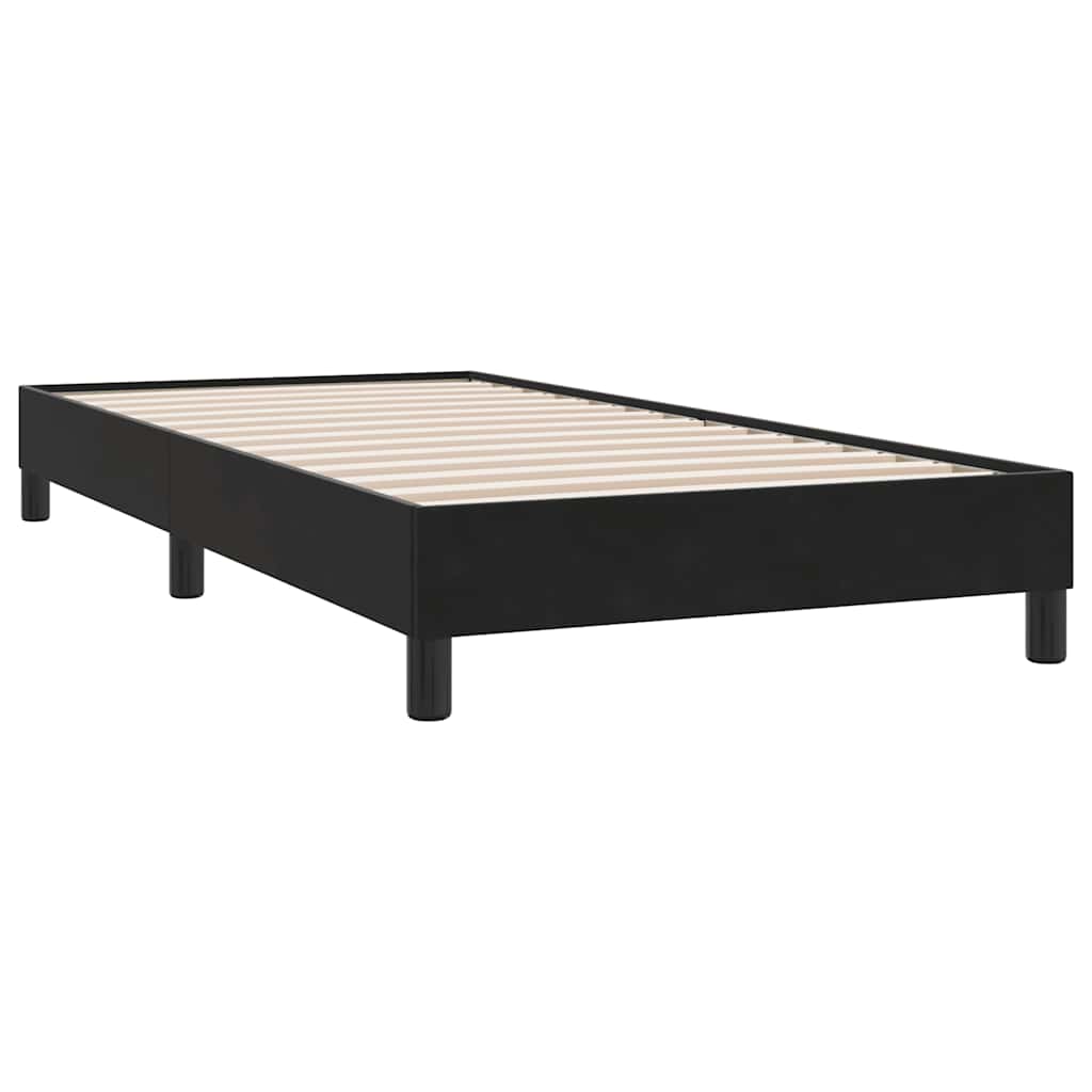 Boxspringbett mit Matratze Schwarz 80x210 cm Samt