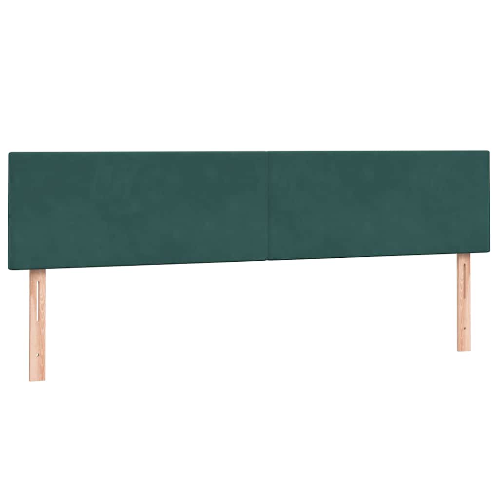 Boxspringbett mit Matratzen Dunkelgrün 180x220 cm Samt