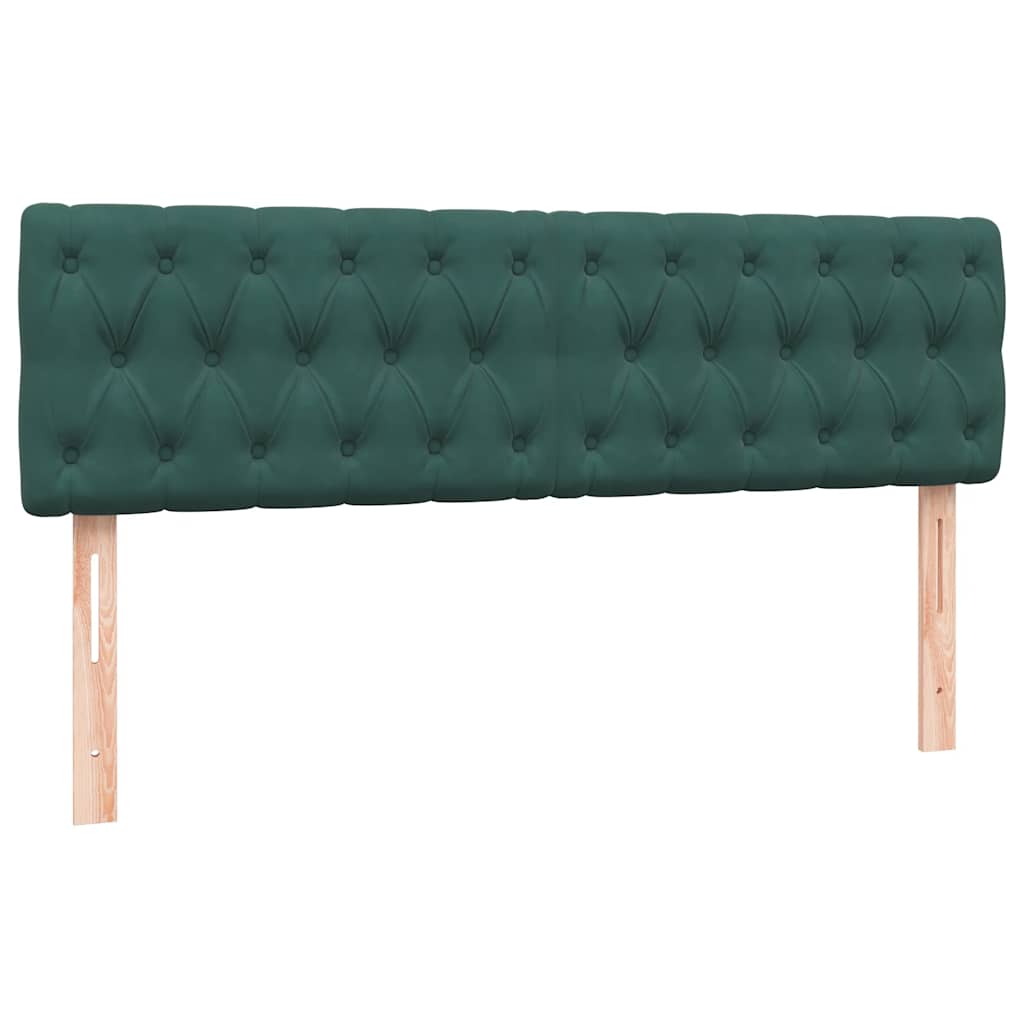 Boxspringbett mit Matratzen Dunkelgrün 200x210 cm Samt