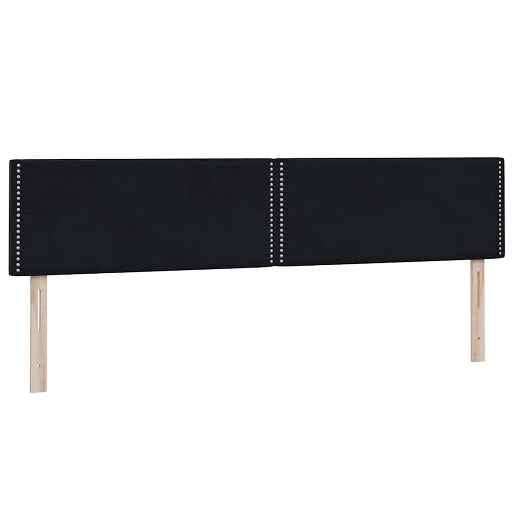 Boxspringbett mit Matratze Schwarz 200x210 cm Samt