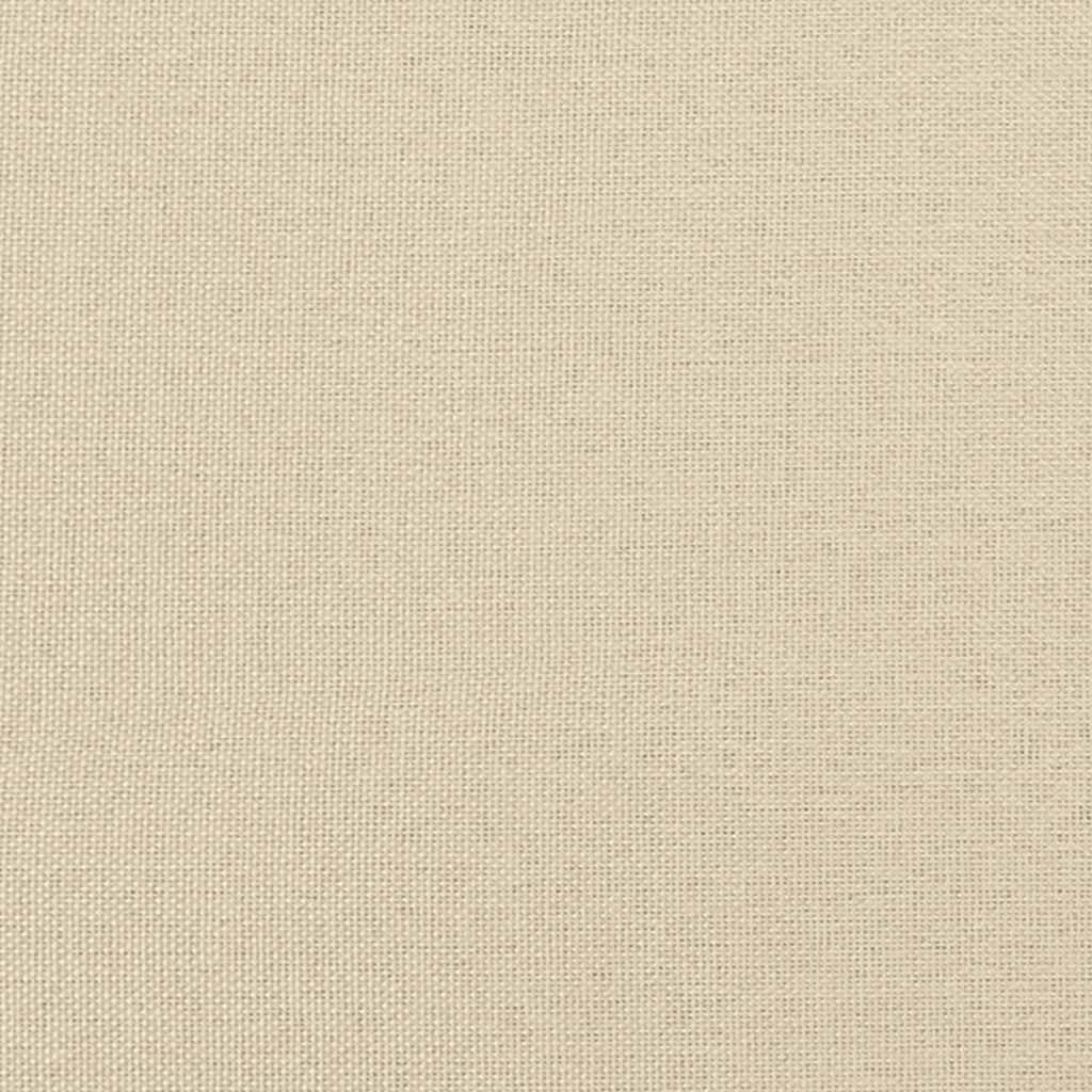 Sessel mit Fußhocker Creme Stoff