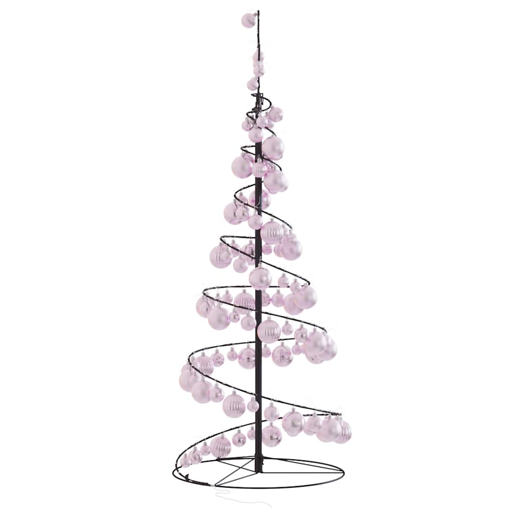 LED Weihnachtsbaum mit Kugeln 80 LEDs Warmweiß 120 cm