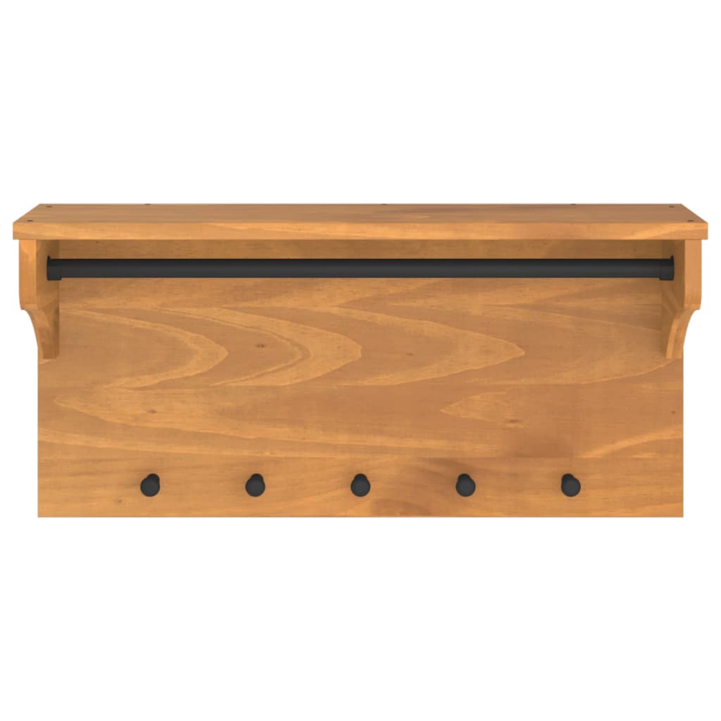 Wandgarderobe SANDNES 87x30x42 cm Massivholz Kiefer
