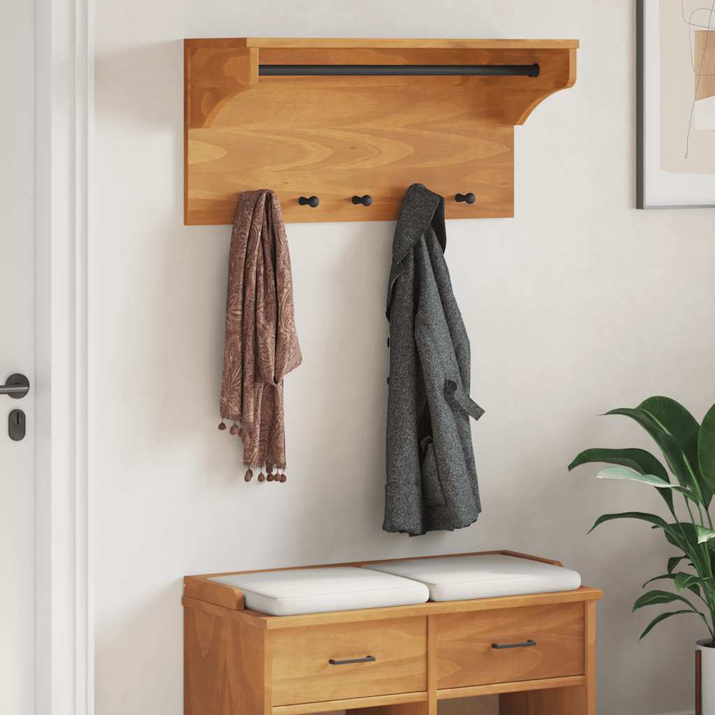 Wandgarderobe SANDNES 87x30x42 cm Massivholz Kiefer