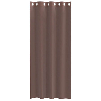 Voile Vorhänge mit Ösen 2 Stk. Braun 140x245 cm