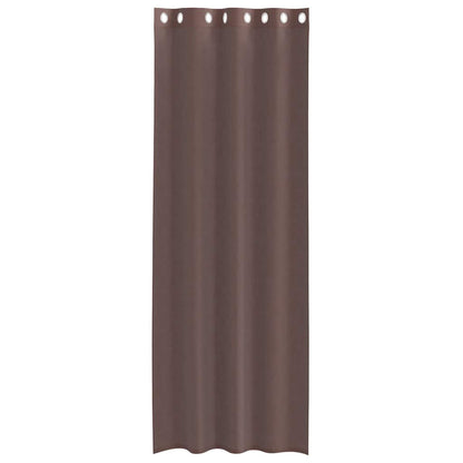 Voile Vorhänge mit Ösen 2 Stk. Braun 140x300 cm