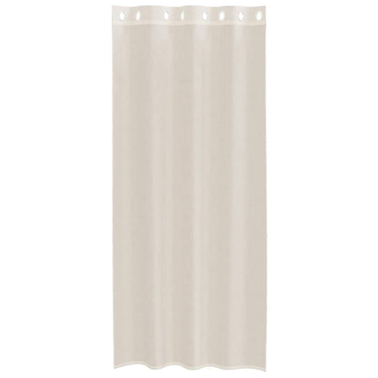 Voile Vorhänge mit Ösen 2 Stk. Creme 140x245 cm