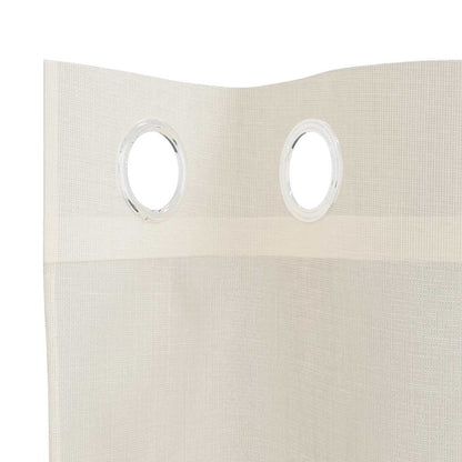 Voile Vorhänge mit Ösen 2 Stk. Creme 140x245 cm