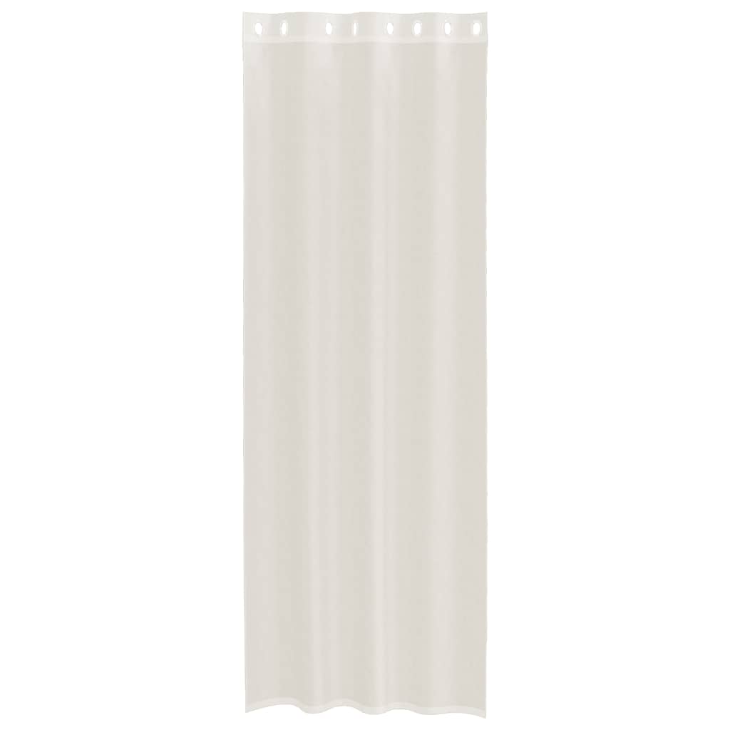 Voile Vorhänge mit Ösen 2 Stk. Creme 140x260 cm