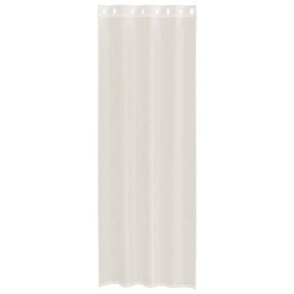 Voile Vorhänge mit Ösen 2 Stk. Creme 140x260 cm