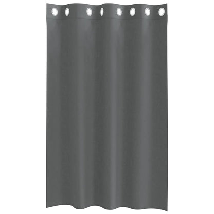 Voile Vorhänge mit Ösen 2 Stk. Dunkelgrau 140x175 cm