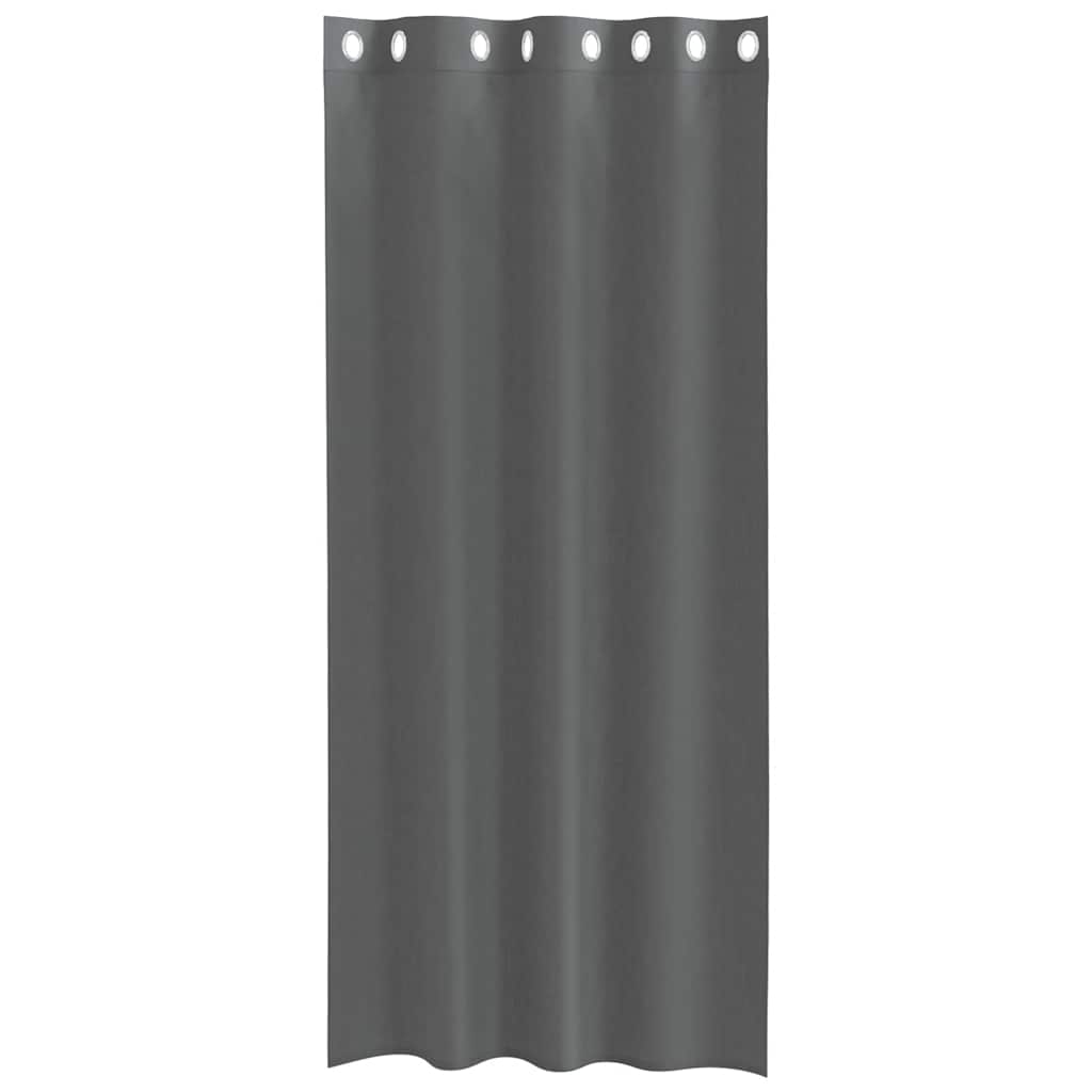 Voile Vorhänge mit Ösen 2 Stk. Dunkelgrau 140x225 cm