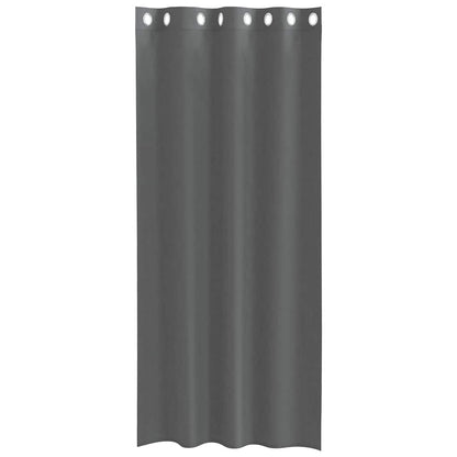 Voile Vorhänge mit Ösen 2 Stk. Dunkelgrau 140x225 cm