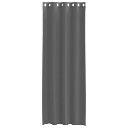 Voile Vorhänge mit Ösen 2 Stk. Dunkelgrau 140x260 cm