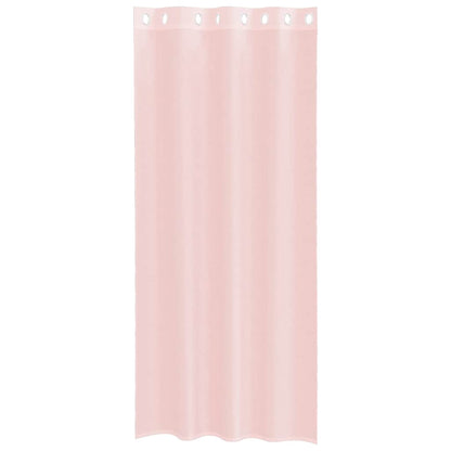 Voile Vorhänge mit Ösen 2 Stk. Hellrosa 140x245 cm