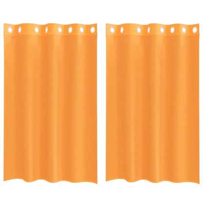 Voile Vorhänge mit Ösen 2 Stk. Orange 140x175 cm