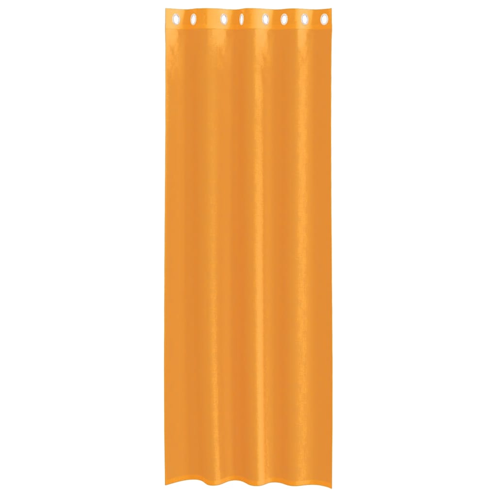 Voile Vorhänge mit Ösen 2 Stk. Orange 140x260 cm