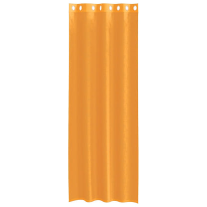 Voile Vorhänge mit Ösen 2 Stk. Orange 140x260 cm