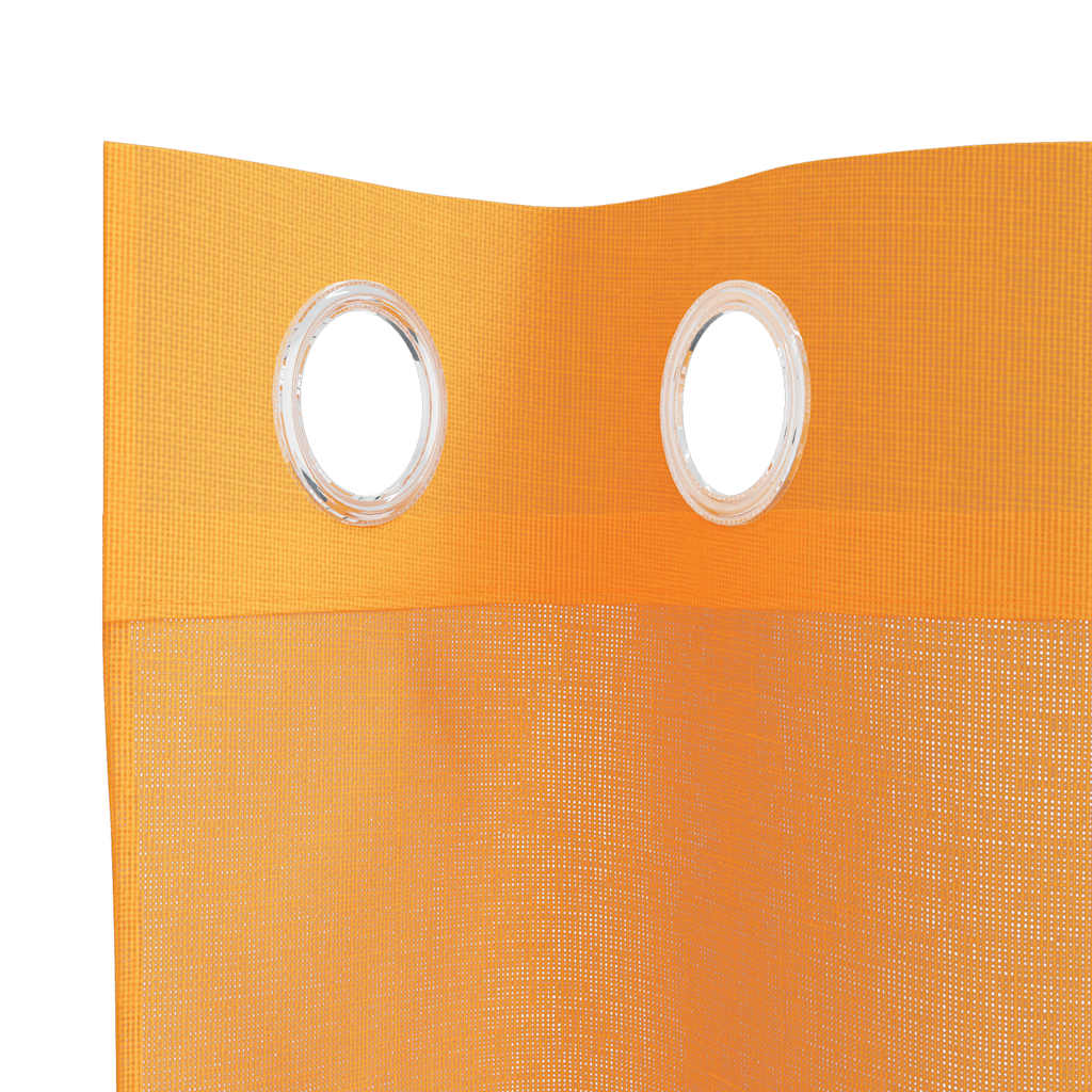 Voile Vorhänge mit Ösen 2 Stk. Orange 140x260 cm