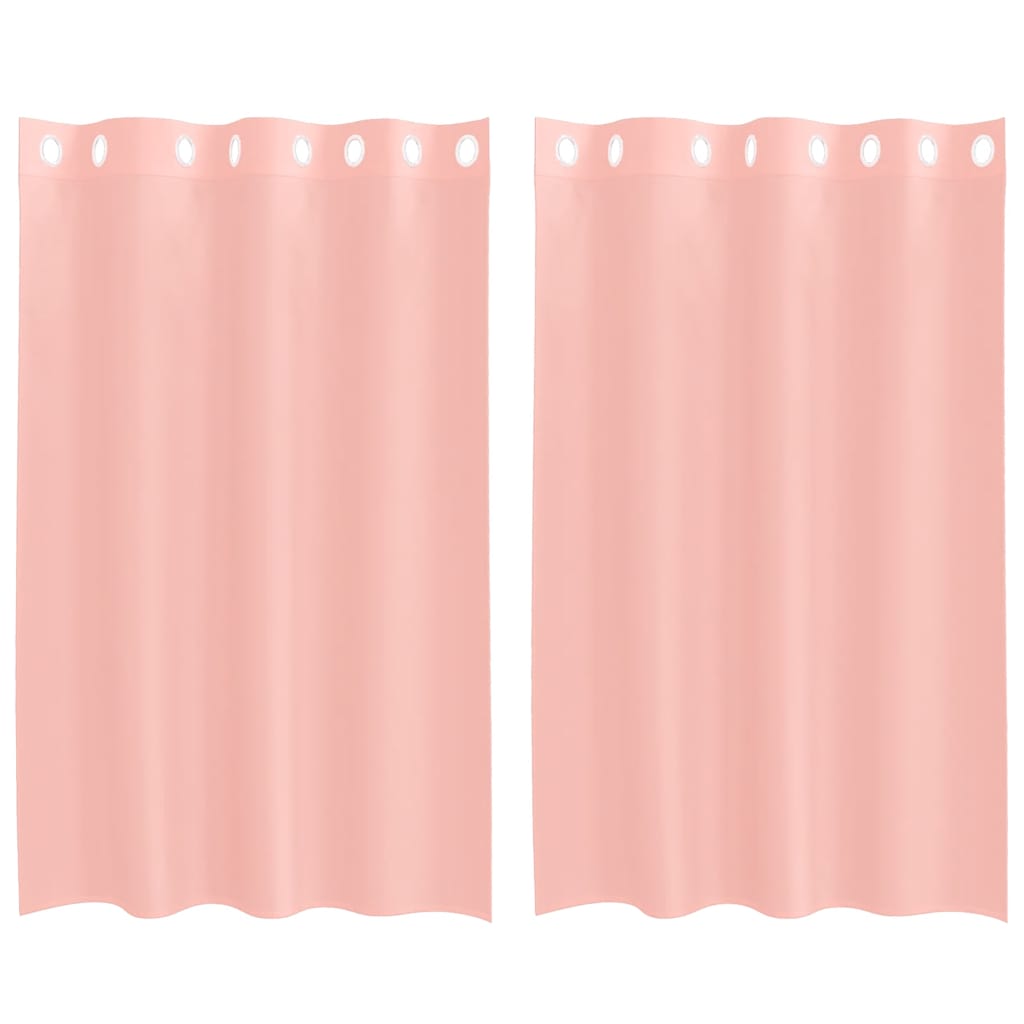 Voile Vorhänge mit Ösen 2 Stk. Rosa 140x175 cm