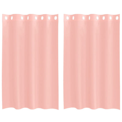Voile Vorhänge mit Ösen 2 Stk. Rosa 140x175 cm