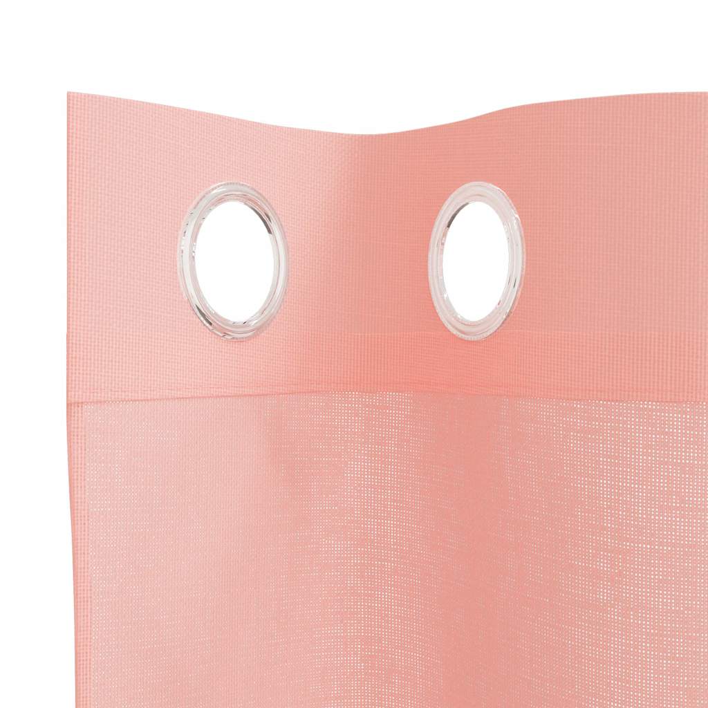 Voile Vorhänge mit Ösen 2 Stk. Rosa 140x175 cm