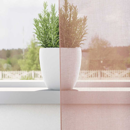 Voile Vorhänge mit Ösen 2 Stk. Rosa 140x245 cm