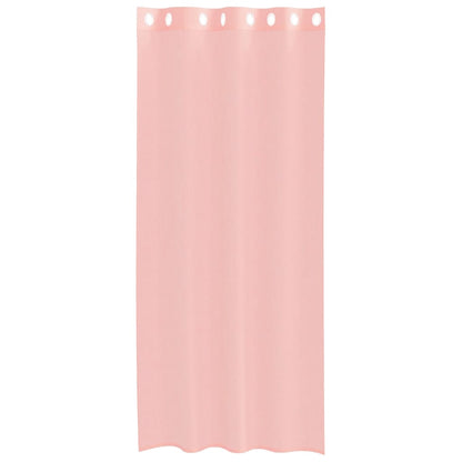 Voile Vorhänge mit Ösen 2 Stk. Rosa 140x245 cm