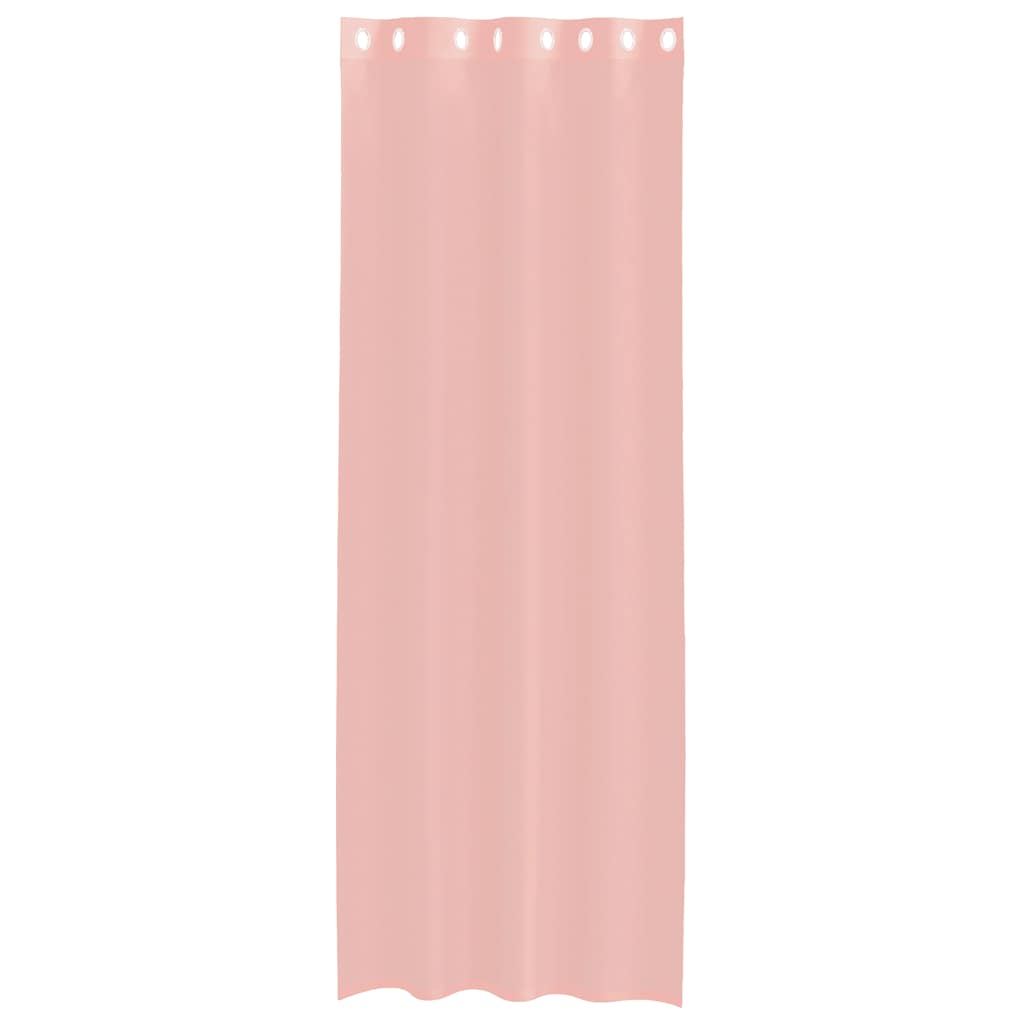 Voile Vorhänge mit Ösen 2 Stk. Rosa 140x260 cm