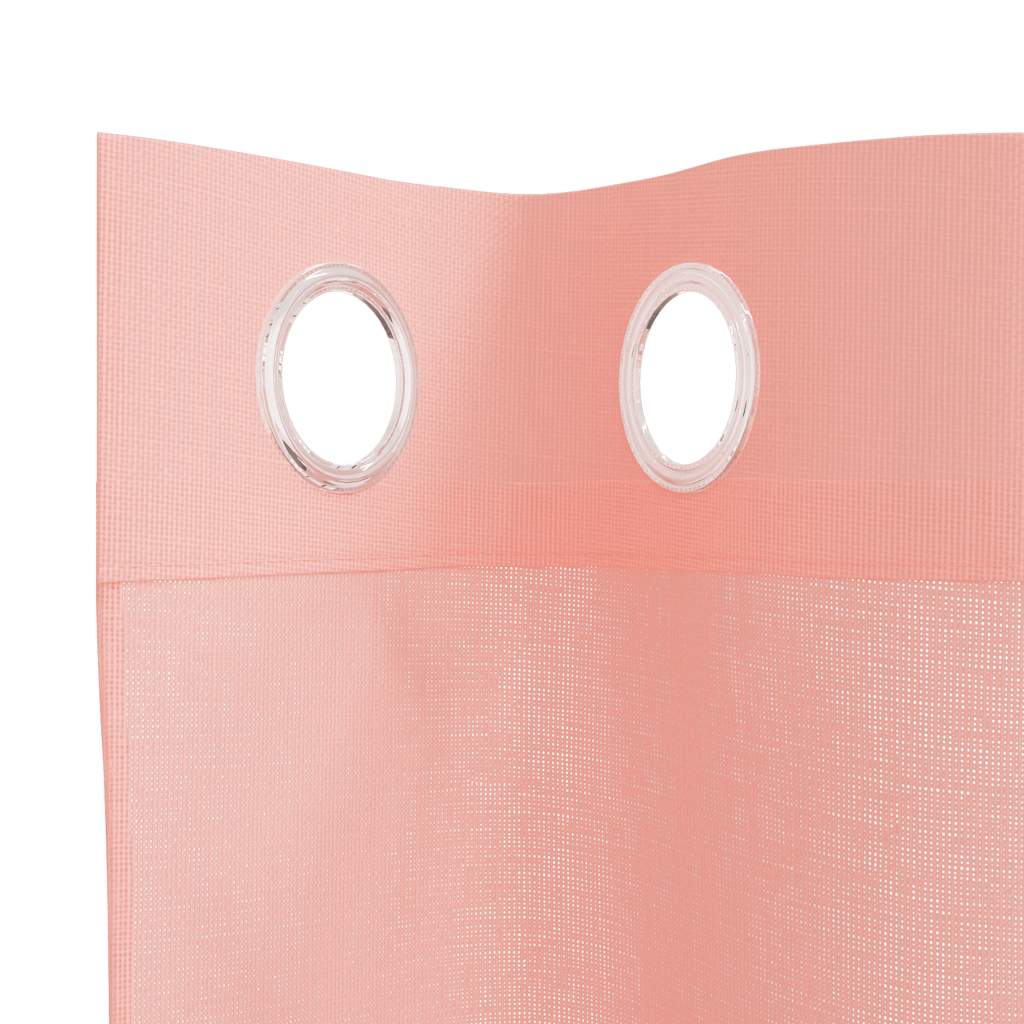 Voile Vorhänge mit Ösen 2 Stk. Rosa 140x260 cm