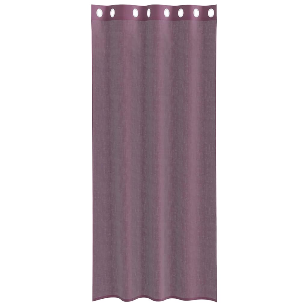 Voile Vorhänge mit Ösen 2 Stk. Lila 140x245 cm